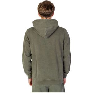 Liu Jo, Sweatshirts & Hoodies, Heren, Groen, S, Katoen, Groene Katoenen Hoodie Mannen