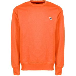 PS By Paul Smith, Sweatshirts & Hoodies, Heren, Oranje, S, Katoen, Oranje Zebra Logo Sweatshirt