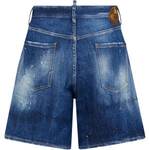 Dsquared2, Korte broeken, Heren, Blauw, S, Denim, Denim Shorts