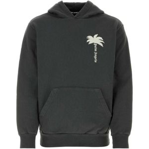 Palm Angels, Sweatshirts & Hoodies, Heren, Grijs, M, Katoen, Donkergrijze katoenen sweatshirt