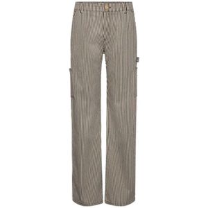 Sofie Schnoor, Gestreepte Bruine Cargo-Broek Veelkleurig, Dames, Maat:XS