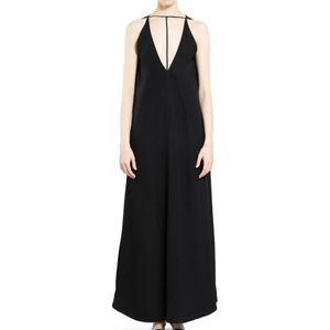 TotêMe, Jumpsuits & Playsuits, Dames, Zwart, S, Satijn, Zwarte Satijnen T-Strap Jurk