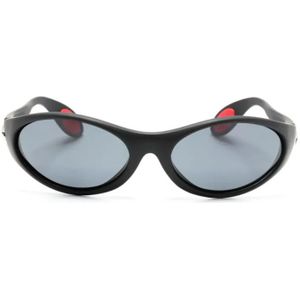 Coperni, Accessoires, Dames, Zwart, ONE Size, Zwarte rubberen zonnebril met gekleurde lenzen