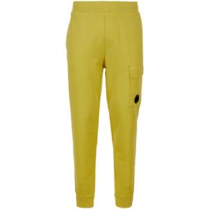 C.p. Company, Broeken, Heren, Geel, L, Katoen, Comfortabele en stijlvolle sweatpants met cargozak