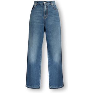 Alexander McQueen, Jeans, Dames, Blauw, W25, High-rise jeans