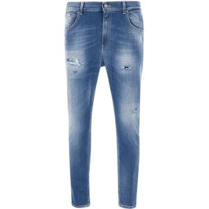 Dondup, Jeans, Heren, Blauw, W34, Denim, Slim-fit Jeans