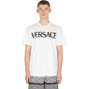 Versace, T-shirt Wit, Heren, Maat:M