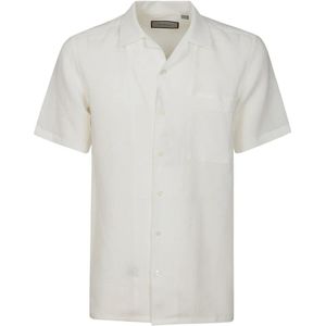 Canali, Overhemden, Heren, Wit, S, Katoen, Short Sleeve Shirts