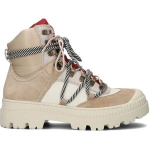 Scotch & Soda, Schoenen, Dames, Beige, 36 EU, Leer, Beige Hiking-Geïnspireerde Mid Enkellaarzen