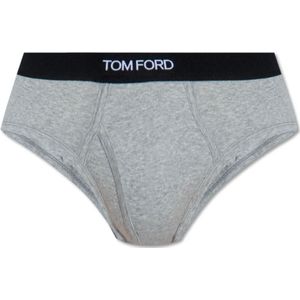 Tom Ford, Ondergoed, Heren, Grijs, M, Katoen, Onderbroeken met logo