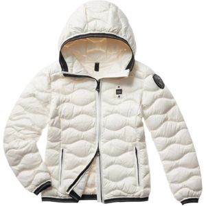 Blauer, Gewatteerde nylon donsjas met capuchon Beige, Dames, Maat:L