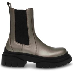 Steve Madden, Schoenen, Dames, Grijs, 37 1/2 EU, Leer, Chelsea Boots