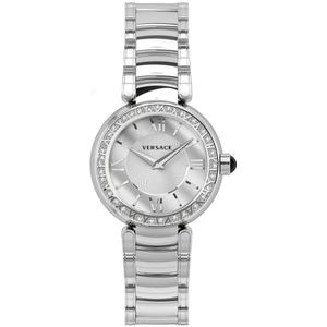 Versace, Elegant Lady Diamond Watch Grijs, Dames, Maat:ONE Size