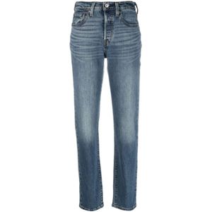Levi's, Jeans, Dames, Blauw, W29 L28, Stand Off Original Cropped Jeans
