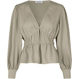 Modström, Beige Vrouwelijke Gemmi Top Beige, Dames, Maat:S