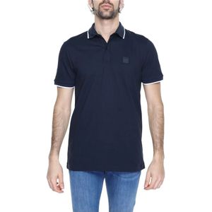 Boss, Korte Mouw Polo Shirt Lente/Zomer Collectie Blauw, Heren, Maat:XL