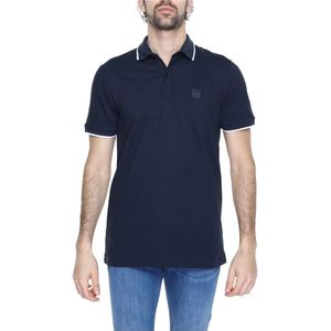 Boss, Tops, Heren, Blauw, S, Katoen, Korte Mouw Polo Shirt Lente/Zomer Collectie