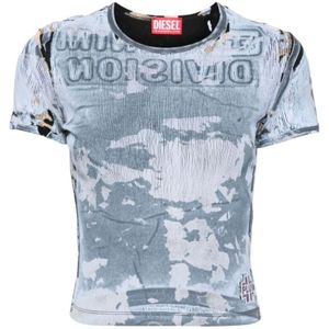 Diesel, T-Shirts Blauw, Dames, Maat:L