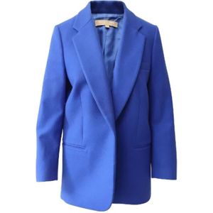Michael Kors Pre-owned, Pre-owned, Dames, Blauw, S, Wol, Pre-owned Wool outerwear