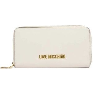 Love Moschino, Ivoor Portemonnee Beige, Dames, Maat:ONE Size