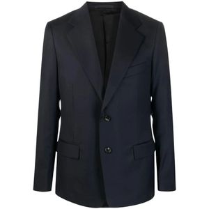 Lanvin, Blauwe Formele Blazer met Klassieke Details Blauw, Heren, Maat:XL