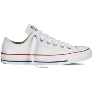 Converse, Witte Casual Leren Sneakers oor rouwen Wit, Dames, Maat:37 EU
