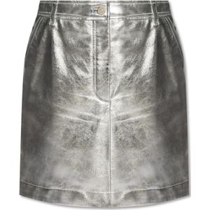 PS By Paul Smith, Leren rok Grijs, Dames, Maat:M