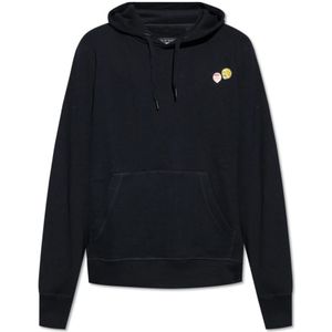 Rag & Bone, Sweatshirts & Hoodies, Heren, Zwart, S, Katoen, Bedrukte hoodie