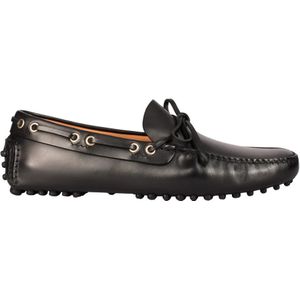 Car Shoe, Leren Loafers voor Warm Weer Zwart, Heren, Maat:46 EU