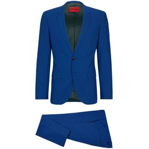 Hugo Boss, Extra Slim Fit Tweedelig Pak Blauw, Heren, Maat:XL