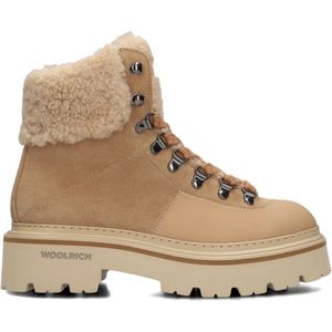 Woolrich, Schoenen, Dames, Bruin, 38 EU, Suède, Sheepskin High Logger Laarzen Bruin