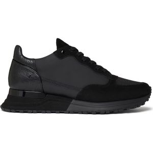 Mallet Footwear, Schoenen, Heren, Zwart, 42 EU, Leer, Luxe Triple Black Gloss Sneakers