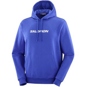 Salomon, Sport, Heren, Blauw, L, Logo Hoodie voor buitenavonturen
