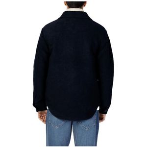 Selected Homme, Jassen, Heren, Blauw, XL, Wol, Blauwe Klassieke Rits Jas