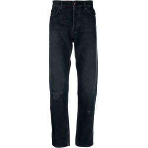 Haikure, Jeans, Heren, Blauw, W31, Katoen, Donkere rechte jeans voor heren