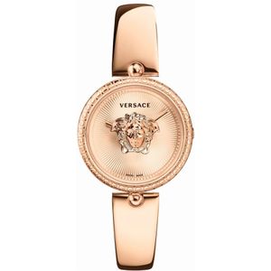 Versace, Palazzo Empire Roségoud Roestvrijstalen Horloge Geel, Dames, Maat:ONE Size