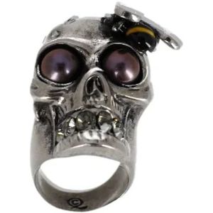 Alexander McQueen Pre-owned, Pre-owned, Dames, Grijs, ONE Size, Wol, Pre-owned Silver rings