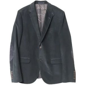 Gucci Vintage, Marineblauwe Gucci Blazer van katoen Blauw, Dames, Maat:L