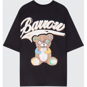 Barrow, Tops, unisex, Zwart, XL, Katoen, T-shirt Teddy Print