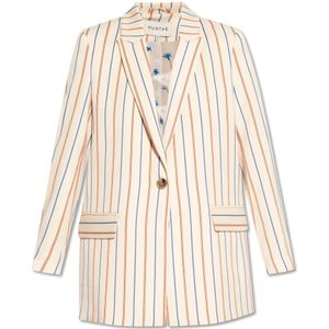 Munthe, ‘Jacob’ enkellange blazer Beige, Dames, Maat:S