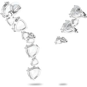 Swarovski, Millenia Ear Cuff Set Witte Kristallen Grijs, Dames, Maat:ONE Size