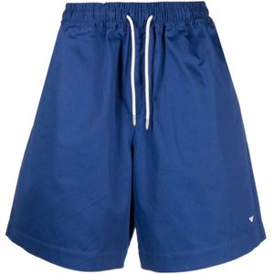 Emporio Armani, Blauwe Bermuda Shorts Blauw, Heren, Maat:S