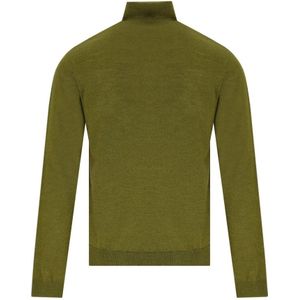 Manuel Ritz, Truien, Heren, Groen, L, Wol, Groene Wollen Turtleneck Trui