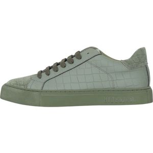 Hide&Jack, Schoenen, Heren, Groen, 42 EU, Leer, Groene lage profiel sneakers Essence Double