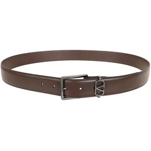 Valentino Garavani, Accessoires, Heren, Bruin, 120 CM, Leer, Mini VLogo Signature Riem