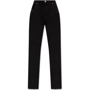 Victoria Beckham, Jeans met rechte pijpen Zwart, Dames, Maat:W27