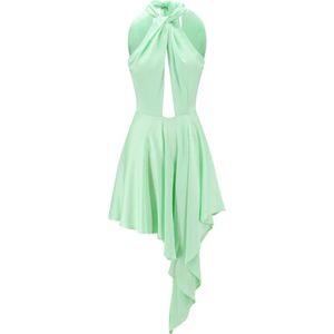 Stella McCartney, Groene Katoenen Jurk met Drukknoopsluiting Groen, Dames, Maat:S