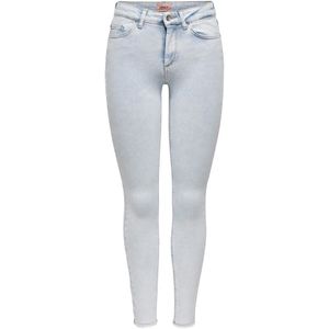 Only, Jeans, Dames, Blauw, 2XL L32, Denim, Oblush Life Mid SK Raw AK Rea 298