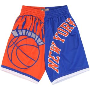 Mitchell & Ness, Sport, Heren, Blauw, L, Polyester, NBA Big Face Basketball Shorts