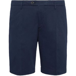 Boggi Milano, Stretch katoen en Tencel Bermuda shorts Blauw, Heren, Maat:XL